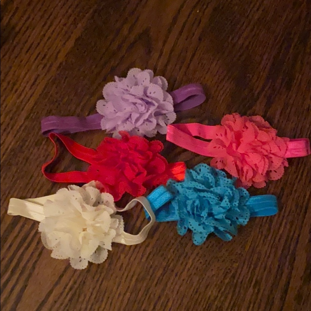 Lot of eyelet flower headbands